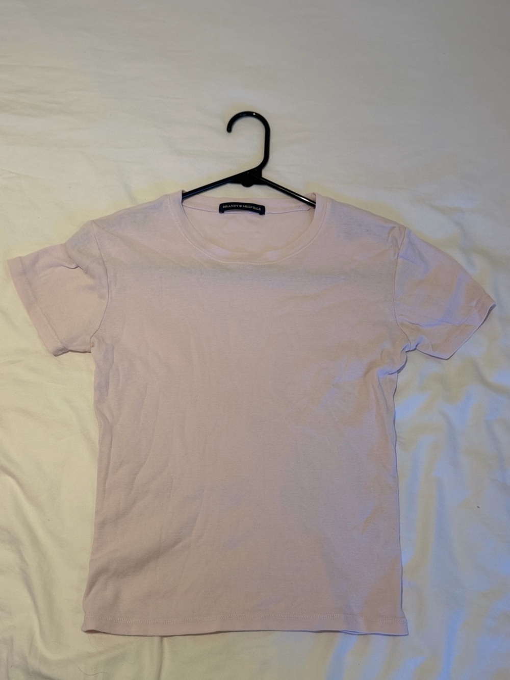 Brandy Melville Light Pink Hailie Baby Tee